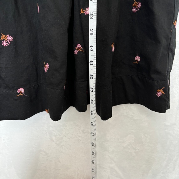 Madewell womens black Short-Sleeve Cattail Tiered Dress in Amie Floral size Med - Picture 8 of 10
